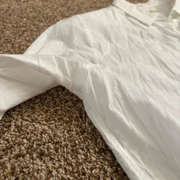 Natural Life || Oversized White Cotton Button Down Shirt Size L/XL - Picture 6 of 12